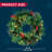 19" Christmas Pre-Lit Wreath with LED Lights with Ribbon, 3 Pcs