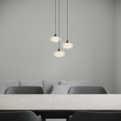 Luminaire suspendu sphère 3 lumières Mission