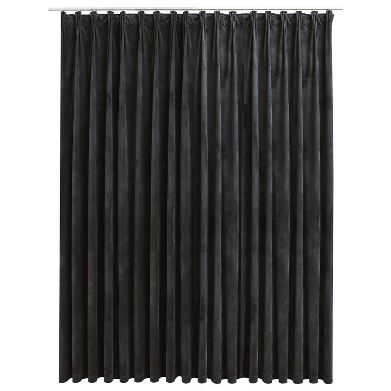 Kattie Blackout Curtain Single Panel, Anthracite