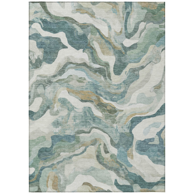 Machine Washable Indoor/Outdoor Oden ACN2162 Modern Rug, Rectangle 2'6" x 3'10"