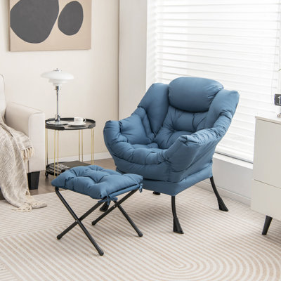 Mumtas Upholstered Armchair with Ottoman