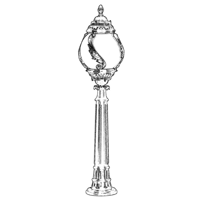 Aarjan Frosted Lamp Post (Full)