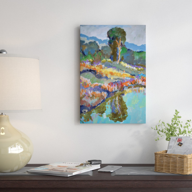 « country pond », impression sur toile, H 18 po x l 12 po x P 1,5 po, Toile tendue