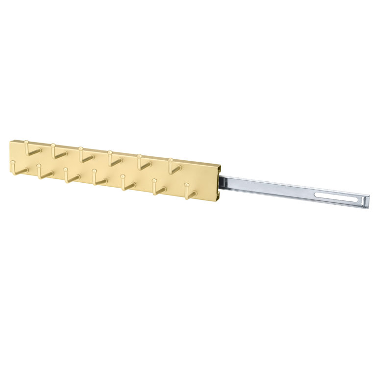 Porte-cravates, Laiton mat, 2.5" H x 2.5" W x 13.25" D