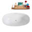 Baignoire de trempage autoportante 67 po. X 34 po. À surface solide