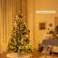 Arbre de Noël vert en cachemire artificiel vert avec lumières DEL-445762424