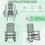 Chaise berçante d'extérieur résistante aux intempéries avec accoudoirs MINDYES