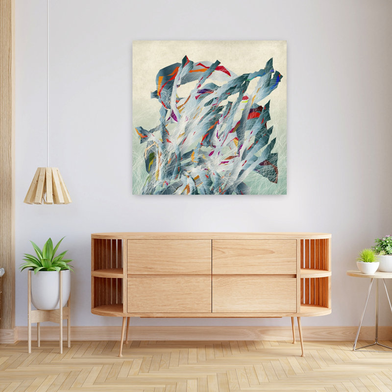 Art contemporain, art abstrait abstrait audacieux et coloré, H 36 po x l 36 po