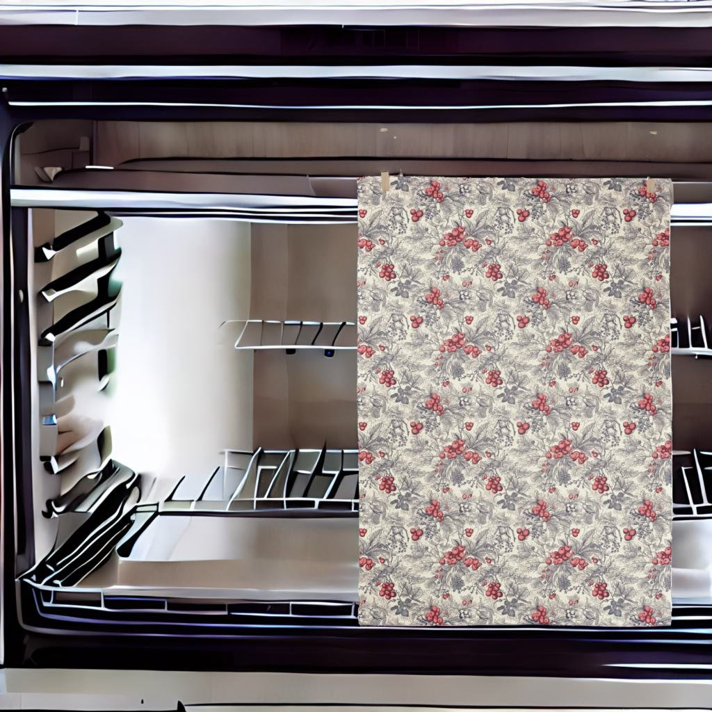 Holly Holiday Tea Towel