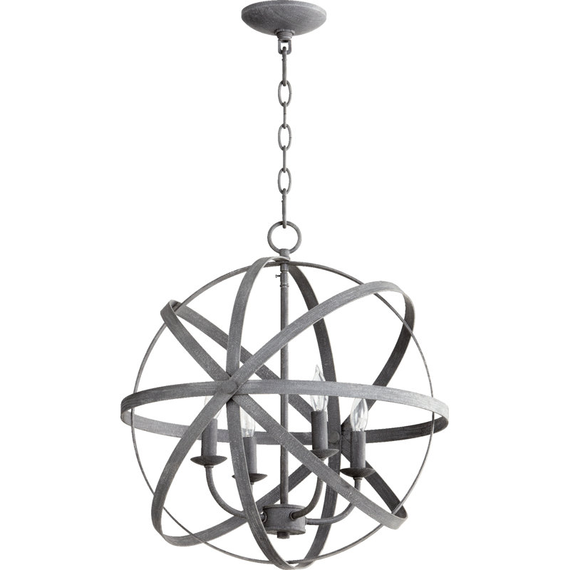 Brylan 4 - Light Dimmable Globe Chandelier, Zinc