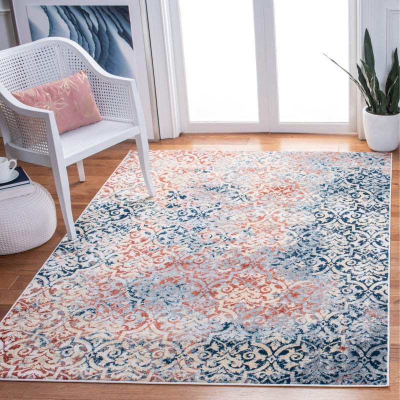 Renforth Performance Damask Rug, Rectangle 9' x 12'