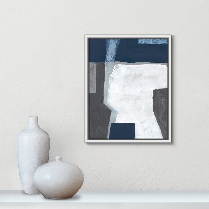 Étude sur la Méditerranée Catine par Filippo Ioco - reproduction, H 15,5 po x l 12,5 po x P 2 po, Toile avec cadre blanc