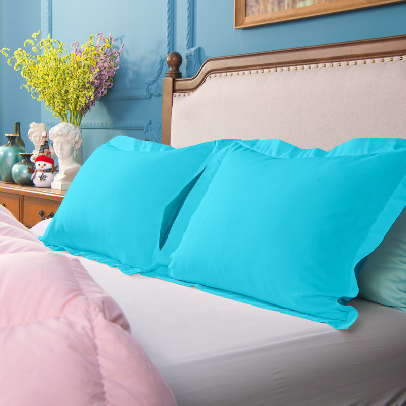 Decorative Pillowcases, 1800 Brushed Microfiber Oxford Pillowcases - NTBAY, Brun foncé, 20 po x 36 po