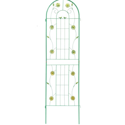 Ensemble de 4 treillis de jardin en métal 71 po x 19,7 po, antirouille pour les plantes grimpantes à l'extérieur, attelle florale - simple à assembler, composition en fer 4 treillis 71 po x 19,7 po, grimpage extérieur, montage facile