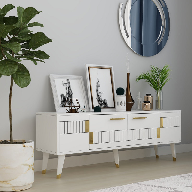 Fechteler 2 Piece Coffee Table Set, White