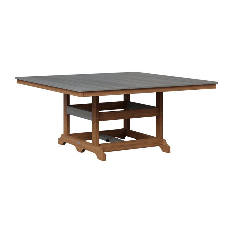 Table de salle à manger Berlin Classic, Acajou antique, Bois flottant gris