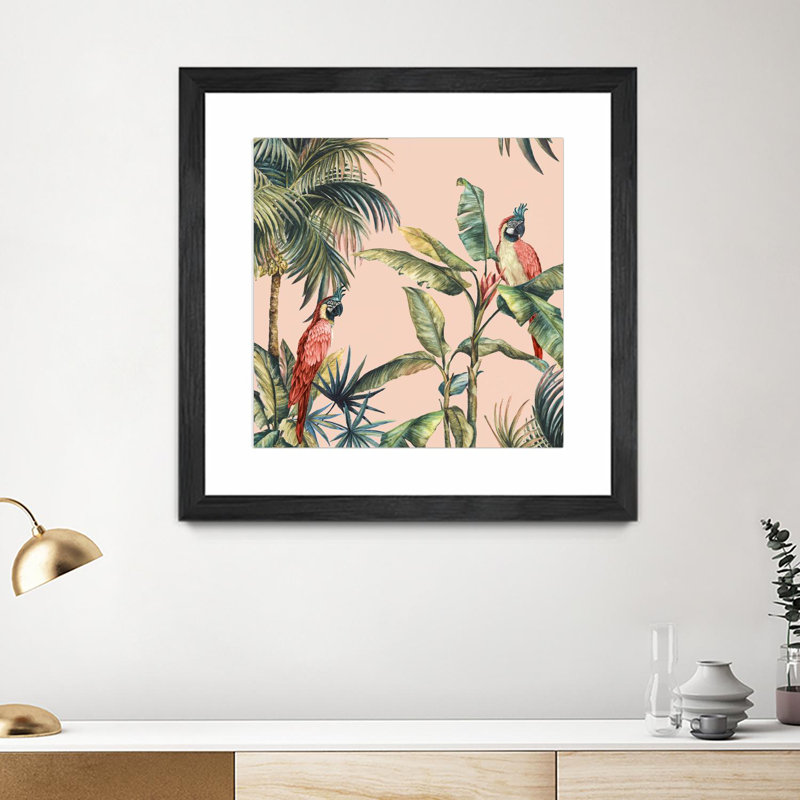 Tropicano II matte et encadrée, Noir, L 30 po x H 30 po