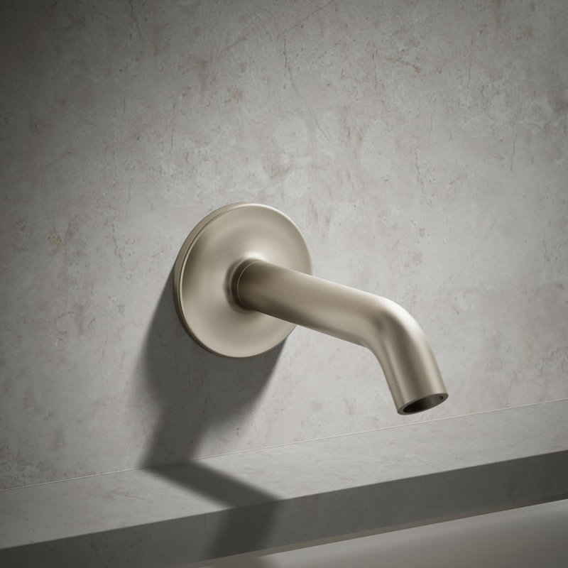 Purist® Wall-Mount Non-Diverter Bath Spout, 35-Degrees, Vibrant Brushed Nickel