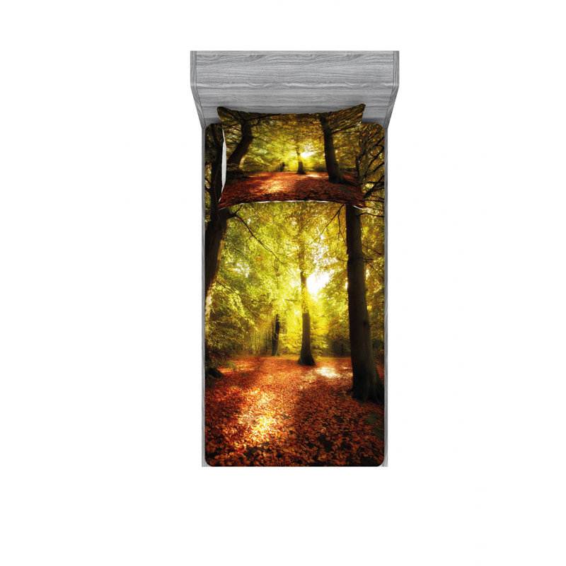 Ensemble de draps Blurry Hazy View, Ensemble de draps pour lit simple TG avec drap-hou