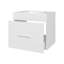 Ensemble de meuble-lavabo flottant 1 tiroir blanc avec lavabo-117825243
