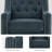 Leomar Modern Accent Armchair, Upholstered Nailhead Trim-653899623