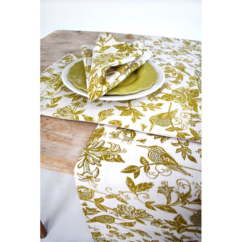 French Home Honeysuckle Table Runner - Chartreuse, Chartreuse