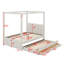 Lit plateforme double à baldaquin avec lit gigogne-1274828260