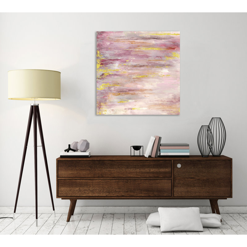 Blush Abstract - Wrapped Canvas Print, 30 cm H x 30 cm W