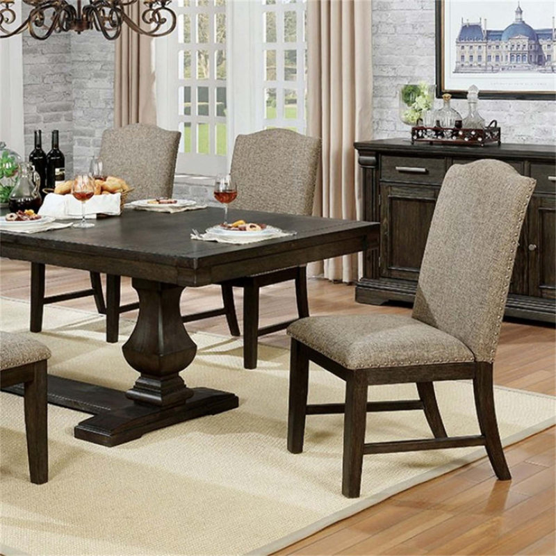 Ensemble de 2 fauteuils d'appoint transitionnels avec siège rembourré en bois massif