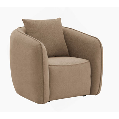 Chaise en chenille Keith Brown avec 1 coussin décoratif de couleur assortie
