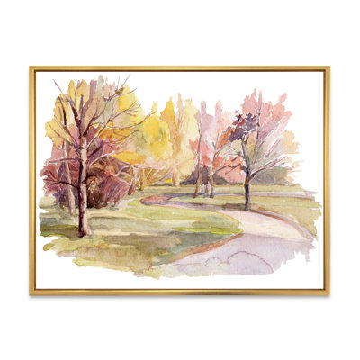 " Park Road With Autumn Trees "