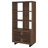 Plasencia 71-Inch 3-Shelf Cabinet Bookcase Walnut