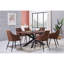 Eatonton 4 Person Dining set - a Rectangular Wooden Dining Table with Metal Legs and a Set of 4 Faux Leather Dining Chairs for Dining Room - Modern Dining Table Set-523314850