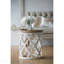 Grande table d'appoint 23 po blanche vieillie