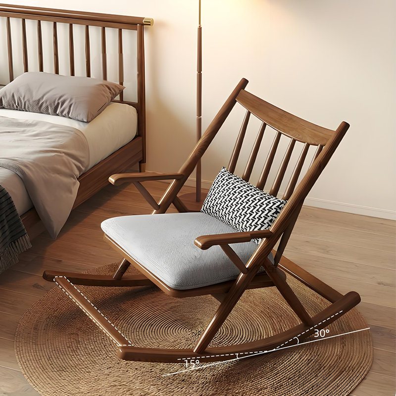 Home Leisure Single Solid Wood Rocking Chair Rocking Chair