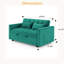 Canapé-lit polyvalent pliable avec dossier réglable et revêtement en velours doux-1087617998
