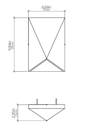 Facetada 1 - Light Flush Mounted Sconce, Organic White