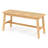 39.5” Bamboo Dining Bench with Handwoven Rattan Seat, Wooden Entryway Bench