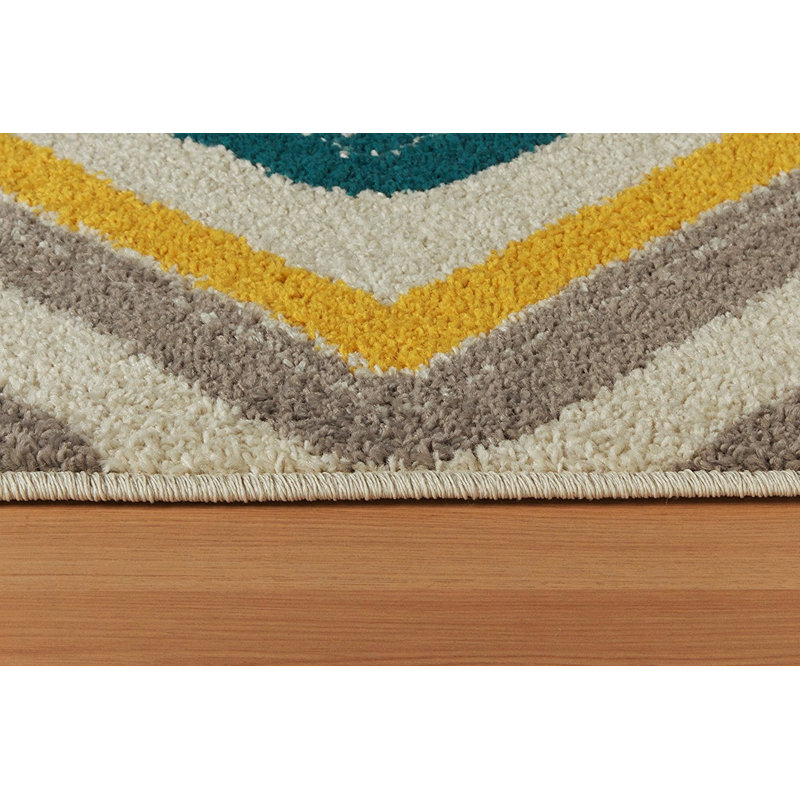 Tapis crème en laine Truesdale, Rectangle 7 pi 8 po x 10 pi 6 po