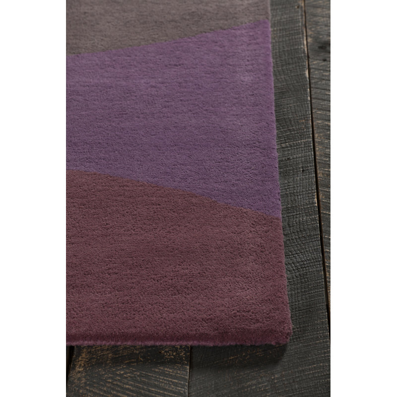 Handmade Gray Abstract Wool Tufted 5' x 7' Rug