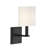 Skipton 1 - Light Dimmable Armed Sconce in Matte Black-1969072684