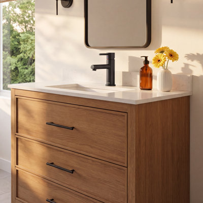 Align Single-Hole Bathroom Faucet with Drain