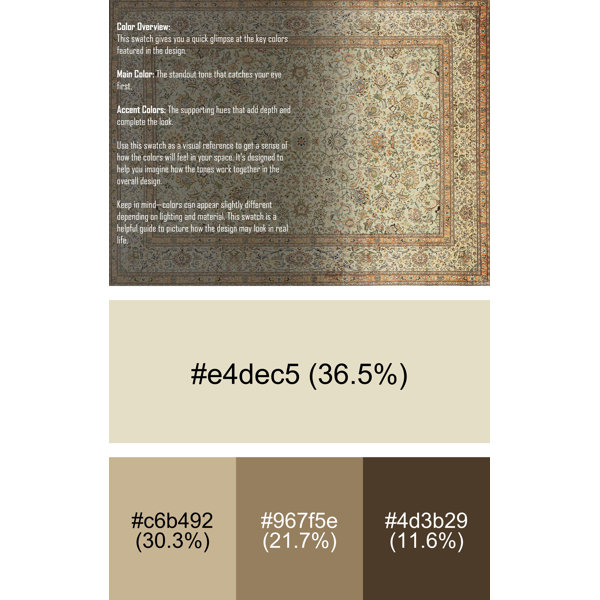 Canora Grey Dupree Oriental Beige Area Rug | Wayfair