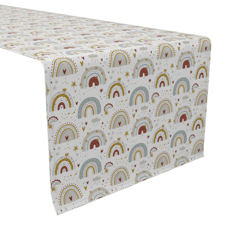 Rectangular Geometric Cotton Table Runner