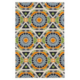 Kaleidoscope Wool Geometric Area Rug in Blue/Green/Orange