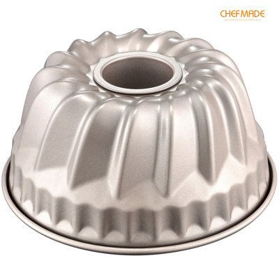 CHEFMADE Tube Cake Pan, 6.5-Inch Non-Stick Vortex-Shaped Tube Pan Kugelhopf Mould for Oven and Instant Pot Baking