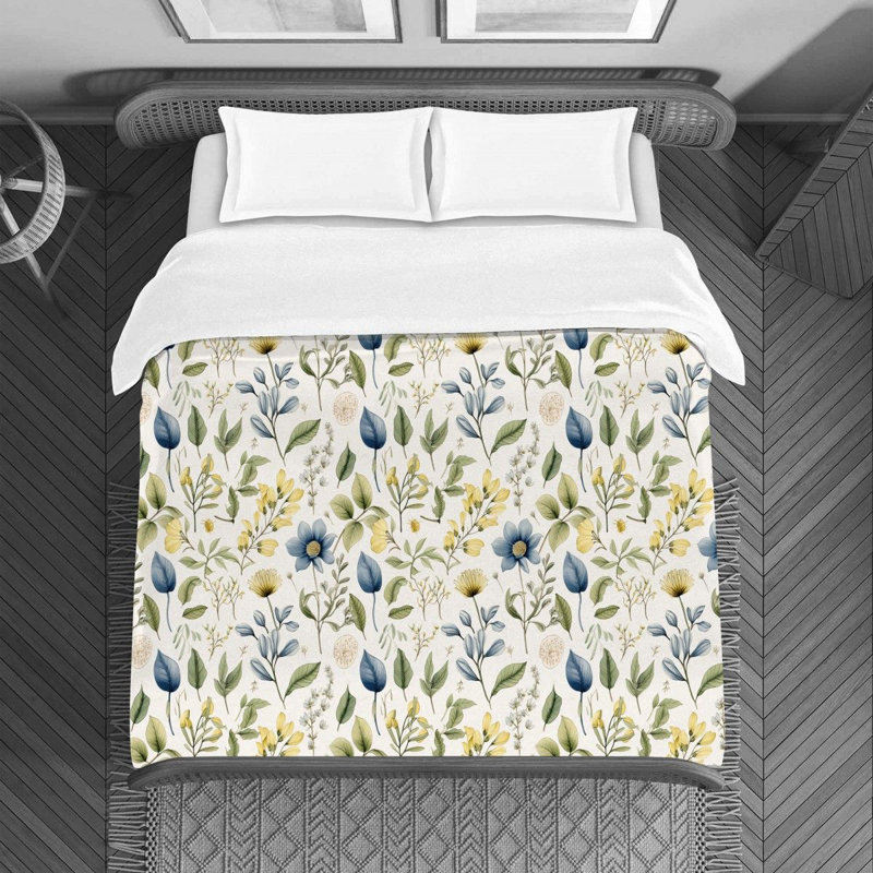 Polyester Floral Duvet Cover, Twin Duvet Cover