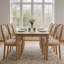 Ensemble de 6 chaises de salle à manger rembourrées en bois massif style français-713618275