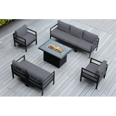Josmar 7 - Person Outdoor Seating Group with Cushions by Latitude Run