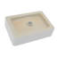 Lavabo de salle de bain rectangulaire en céramique blanche 19,63 "X 13,69"